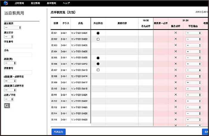 点呼情報閲覧