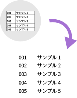 罫線除去のイラスト
