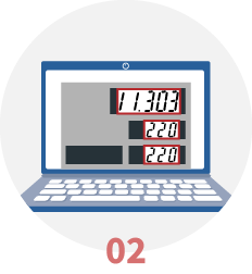 複数箇所のOCR解析をしているイラスト