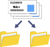 処理後の画像をそれぞれ指定したフォルダに保存しているイラスト